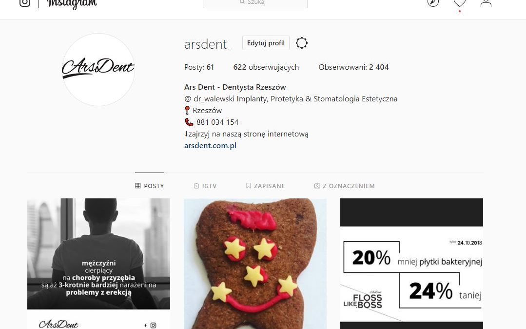 Zapraszamy do Ars Dent na Instagramie